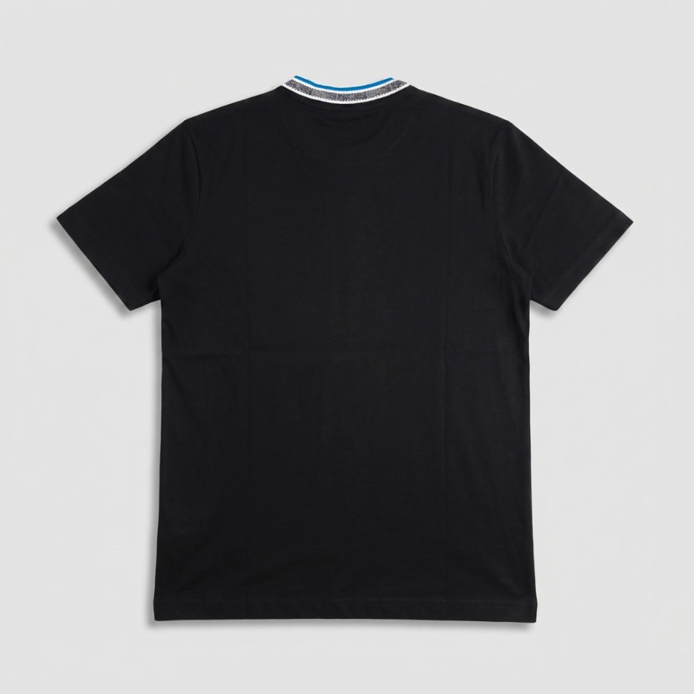 Stretch-Cotton T-Shirt With Logo Detail Black Stretch-Cotton T-Shirt With Logo Detail Black