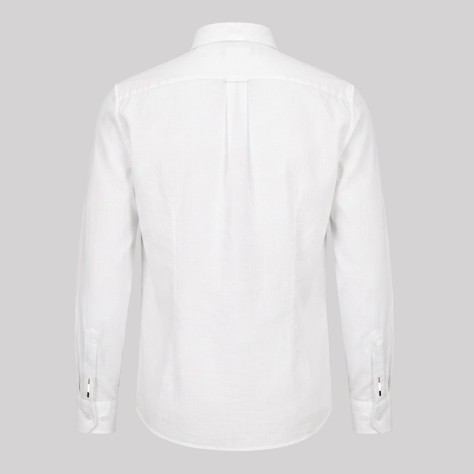 H-Roan Button-Down Slim-Fit Shirt White