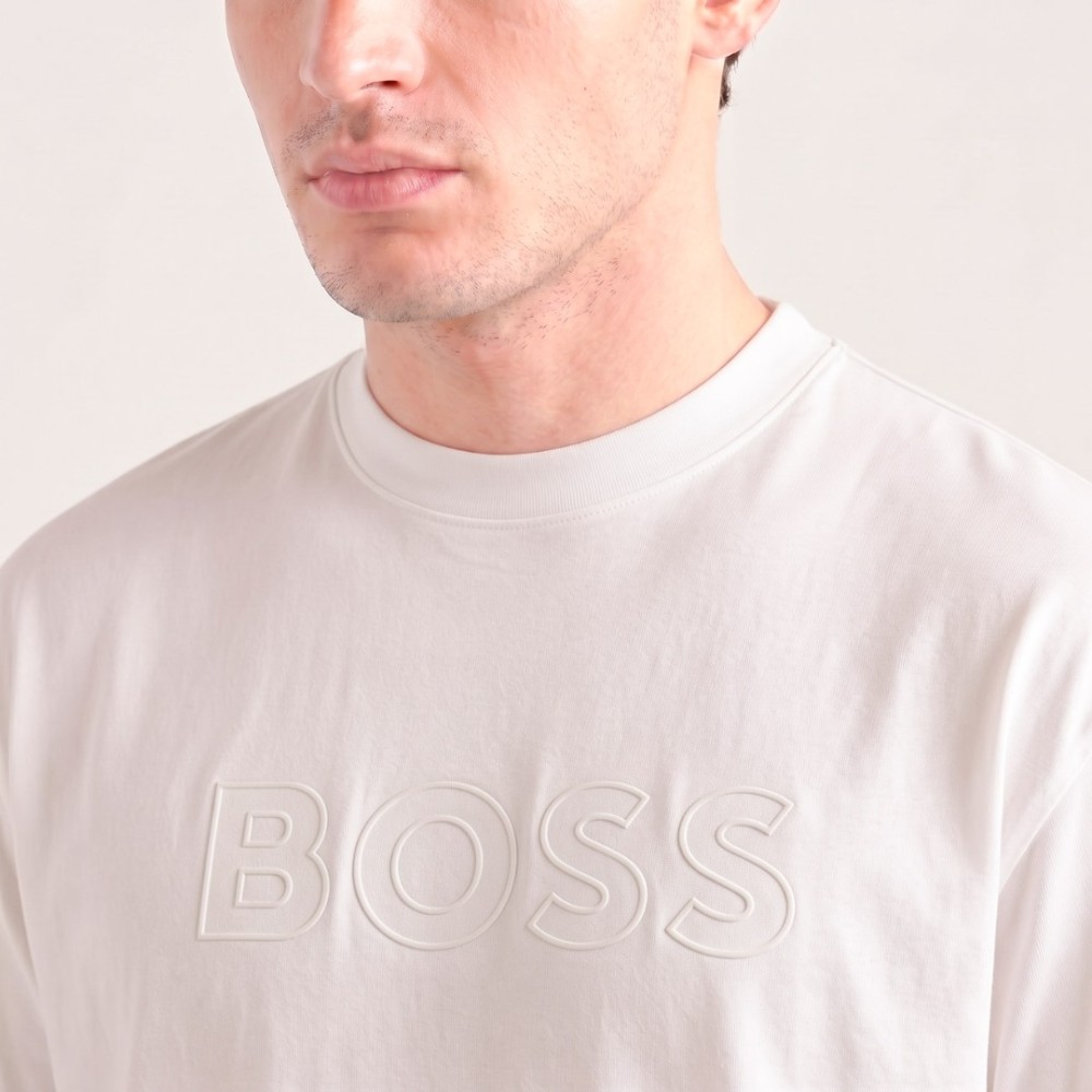 Logo-Patch Cotton T-Shirt White Logo-Patch Cotton T-Shirt White