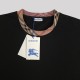 Checked-Trim Cotton T-Shirt Black Checked-Trim Cotton T-Shirt Black