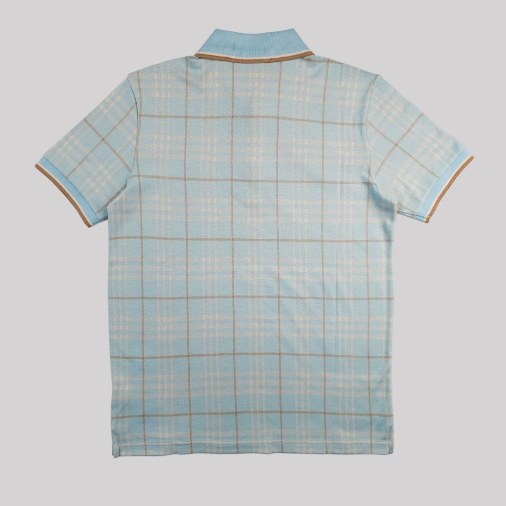 Checked Cotton Polo Polo Light Blue Checked Cotton Polo Polo Light Blue