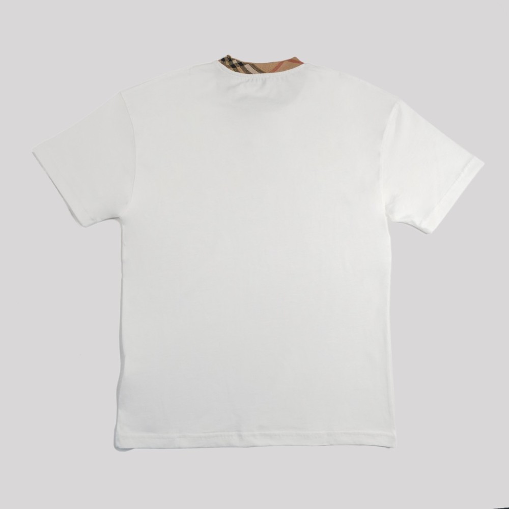 Checked-Trim Polo White Checked-Trim Polo White