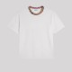 Checked-Trim Polo White Checked-Trim Polo White
