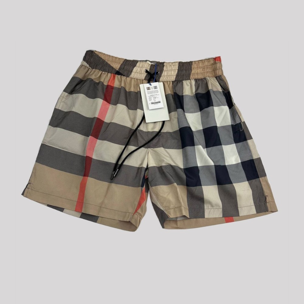 Vintage Check-Print Swim Shorts Vintage Check-Print Swim Shorts
