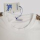 Check Trim Cotton T-Shirt Sleeves White Check Trim Cotton T-Shirt Sleeves White