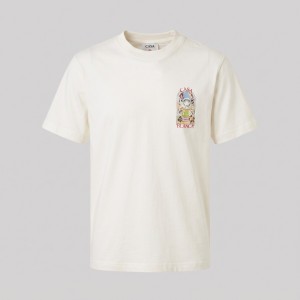 Tennis Landscape Print T-Shirt White