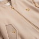 Hardware Leather Bomber Jacket Sand Hardware Leather Bomber Jacket Sand