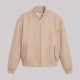 Hardware Leather Bomber Jacket Sand Hardware Leather Bomber Jacket Sand