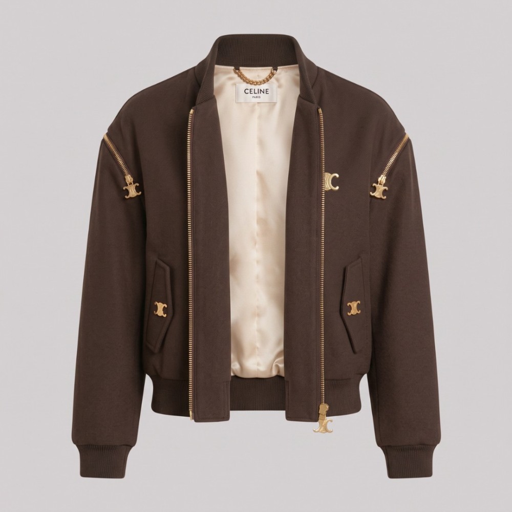 Hardware Leather Bomber Jacket Hardware Leather Bomber Jacket