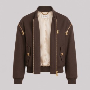Hardware Leather Bomber Jacket