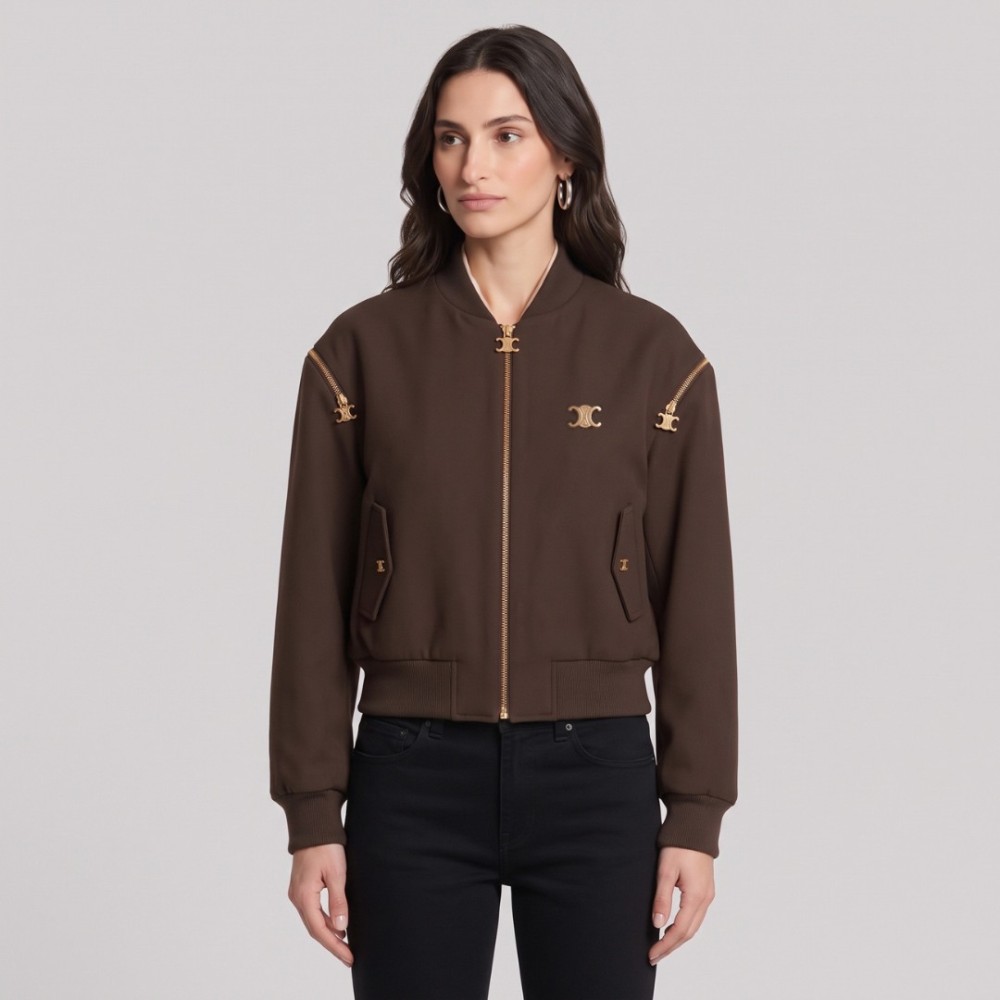 Hardware Leather Bomber Jacket Hardware Leather Bomber Jacket