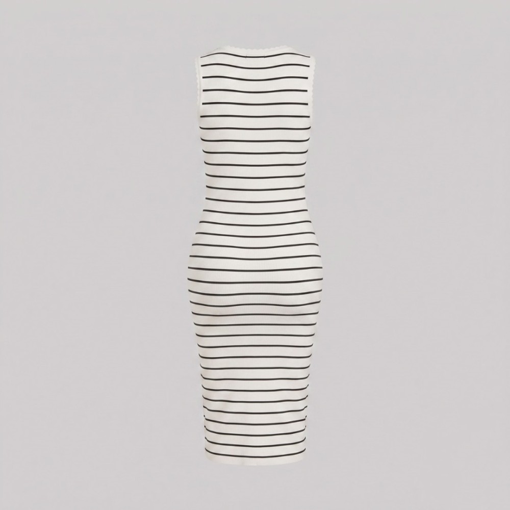Long Tank Dress White/Black Long Tank Dress White/Black
