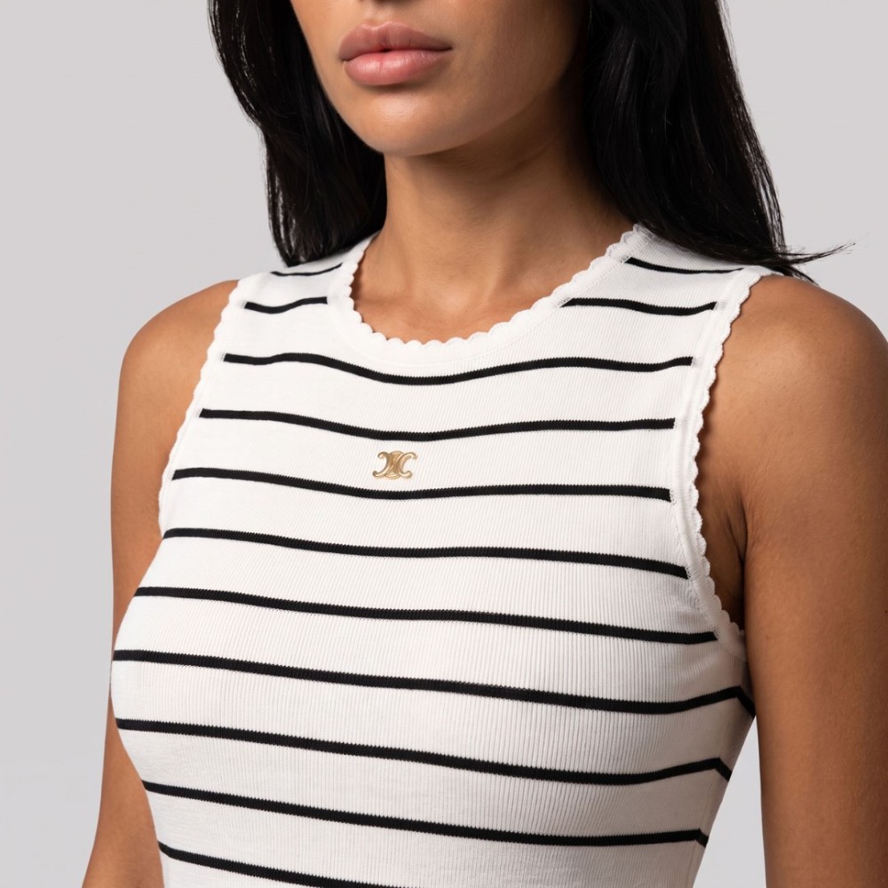 Long Tank Dress White/Black Long Tank Dress White/Black