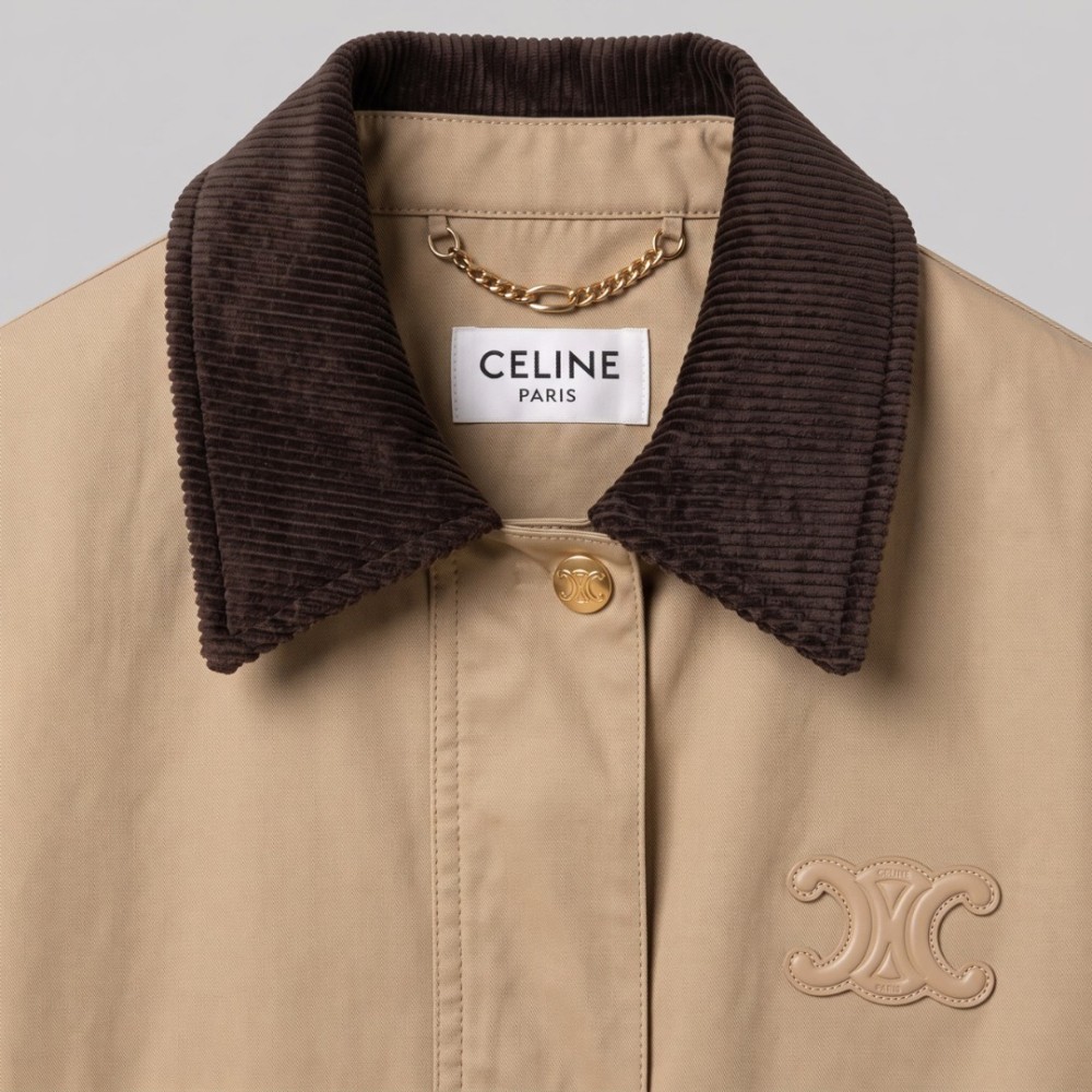 Triomphe Waxed Cotton Utility Jacket Beige Triomphe Waxed Cotton Utility Jacket Beige