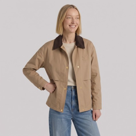 Triomphe Waxed Cotton Utility Jacket Beige