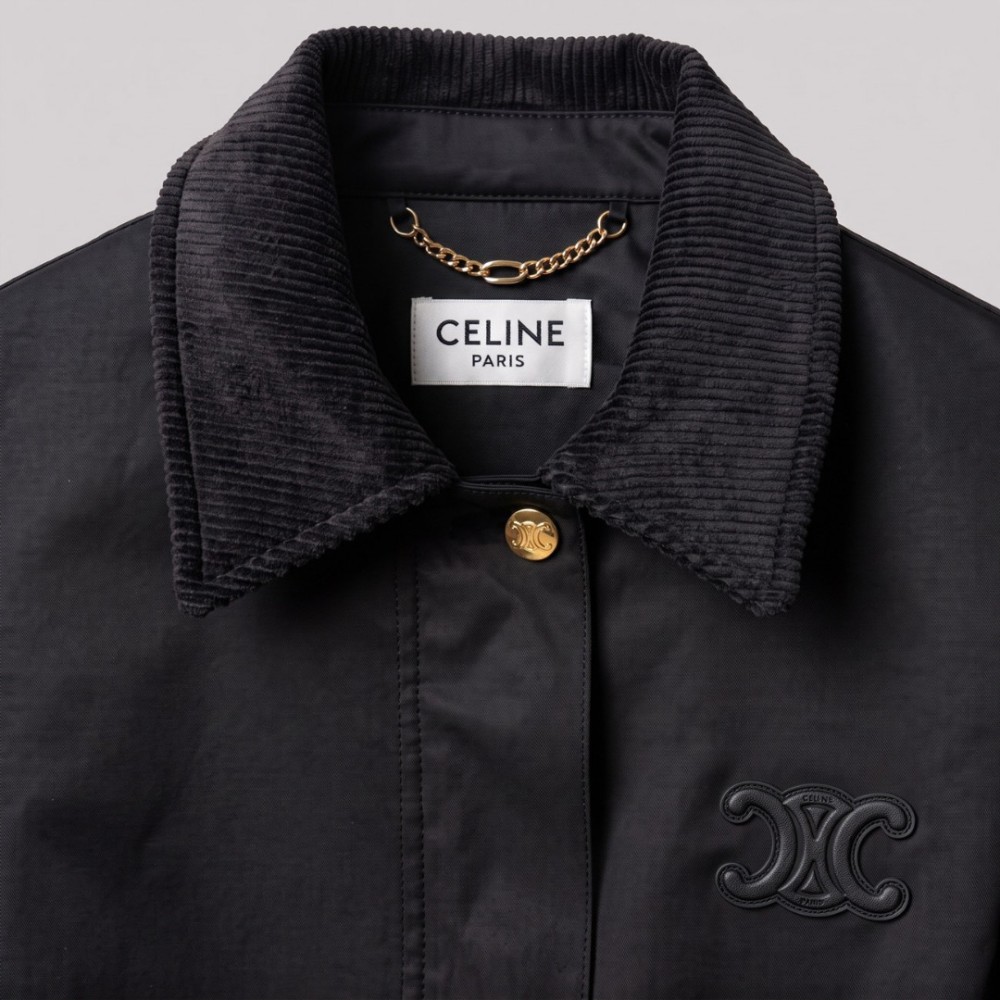 Triomphe Waxed Cotton Utility Jacket Black