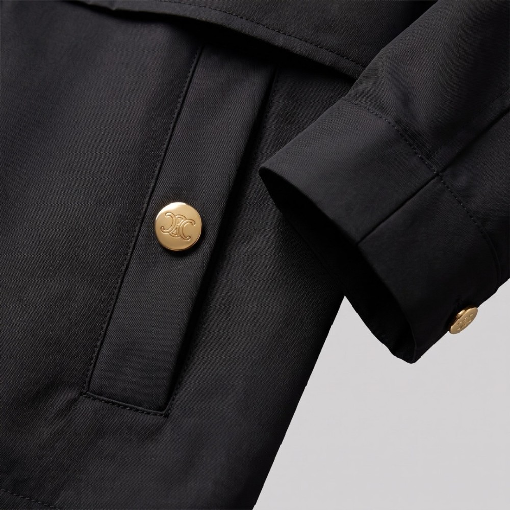 Triomphe Waxed Cotton Utility Jacket Black