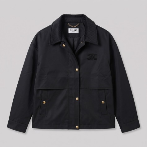 Triomphe Waxed Cotton Utility Jacket Black