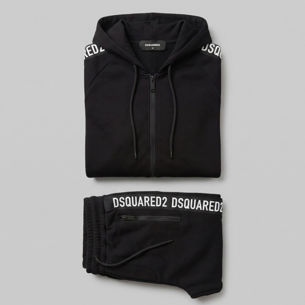 Cotton Sweat Suit With Stripe Cotton Sweat Suit With Stripe