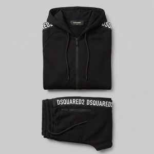 Cotton Sweat Suit With Stripe