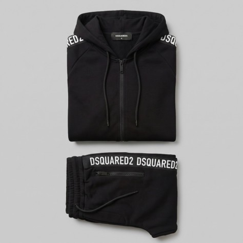 Cotton Sweat Suit With Stripe