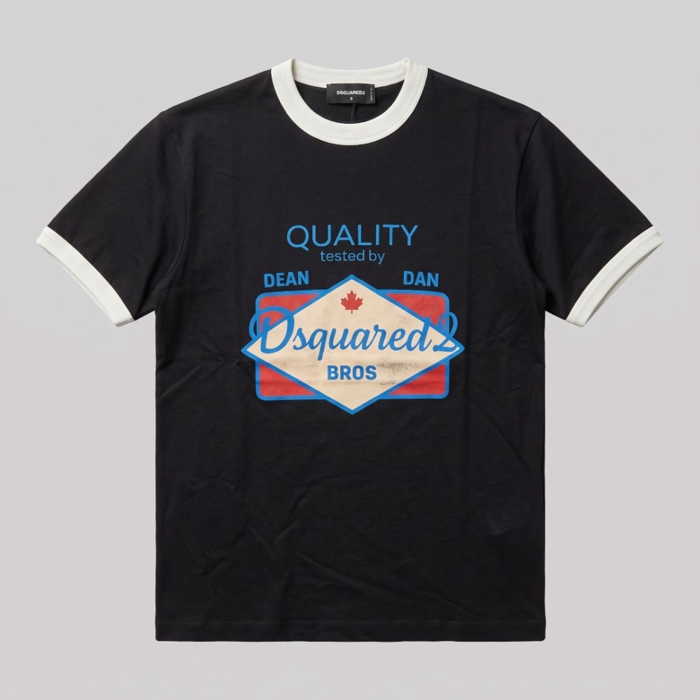 Dean & Dan Quality Graphic T-Shirt Black Vintage Logo Dean & Dan Quality Graphic T-Shirt Black Vintage Logo