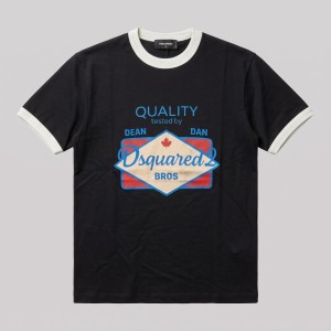 Dean & Dan Quality Graphic T-Shirt Black Vintage Logo