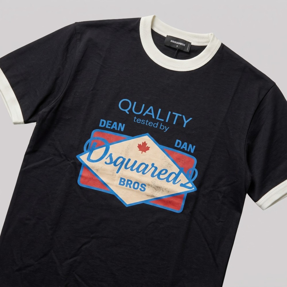 Dean & Dan Quality Graphic T-Shirt Black Vintage Logo Dean & Dan Quality Graphic T-Shirt Black Vintage Logo
