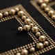 Stone Balls T-Shirt in Black / Gold