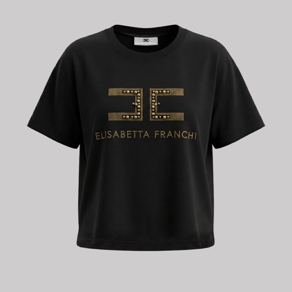 Stone Balls T-Shirt in Black / Gold