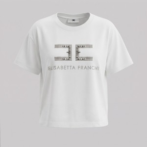 Stone Balls T-Shirt in White / Silver