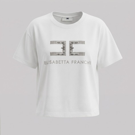 Stone Balls T-Shirt in White / Silver