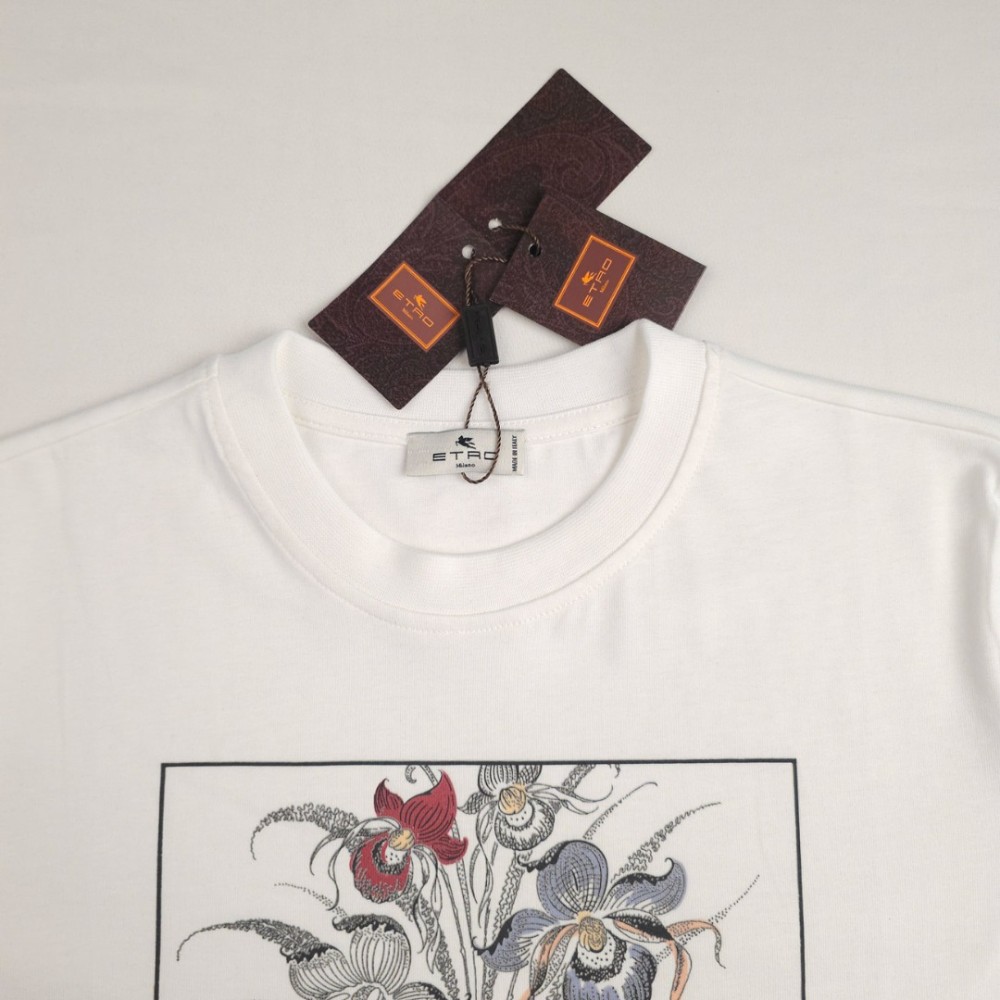 Hummingbird Cotton Crewneck T-Shirt Dirty White