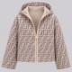 FF Monogram Two-Face Reversible Hooded Wool Jacket Beige FF Monogram Two-Face Reversible Hooded Wool Jacket Beige