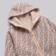 FF Monogram Two-Face Reversible Hooded Wool Jacket Beige FF Monogram Two-Face Reversible Hooded Wool Jacket Beige