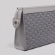 Signature Goyardine Monogram Zip Clutch Grey