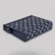 Monogram Printed Leather Pochette Navy Blue & White Monogram Printed Leather Pochette Navy Blue & White