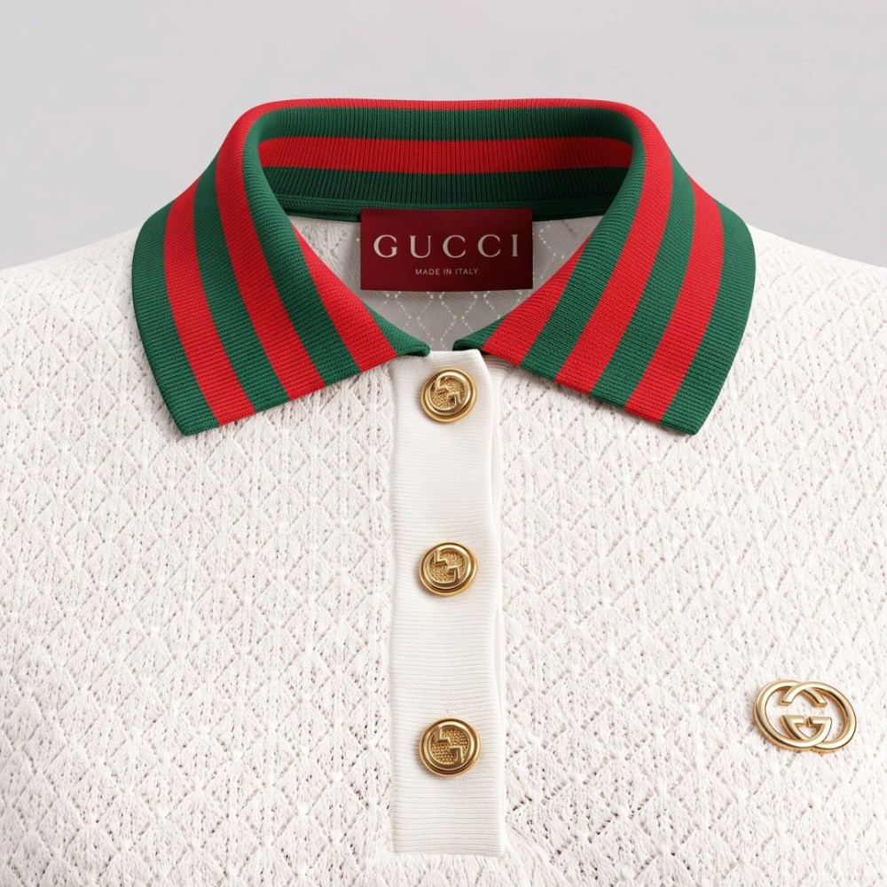 GG Logo Resort Polo Ivory