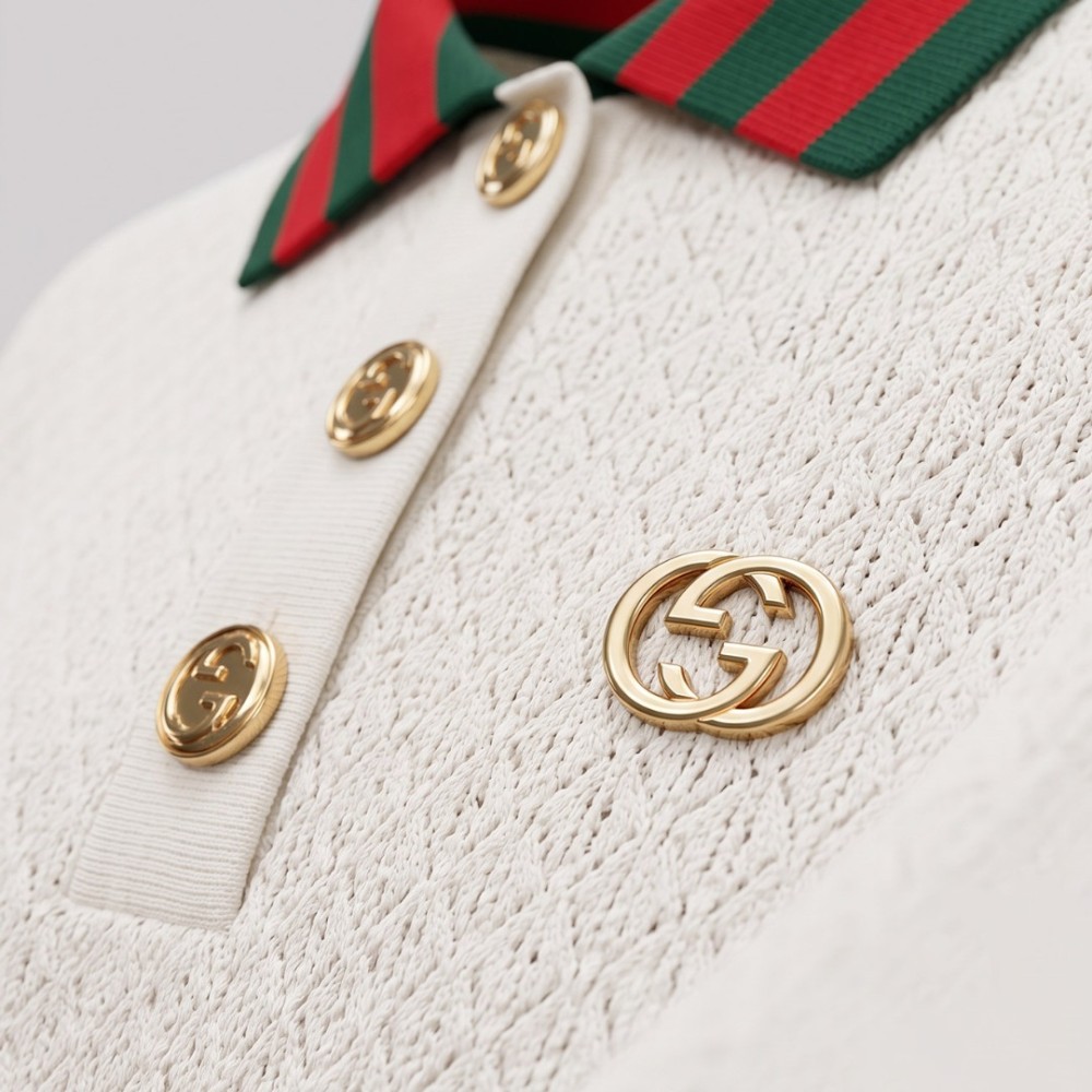 GG Logo Resort Polo Ivory