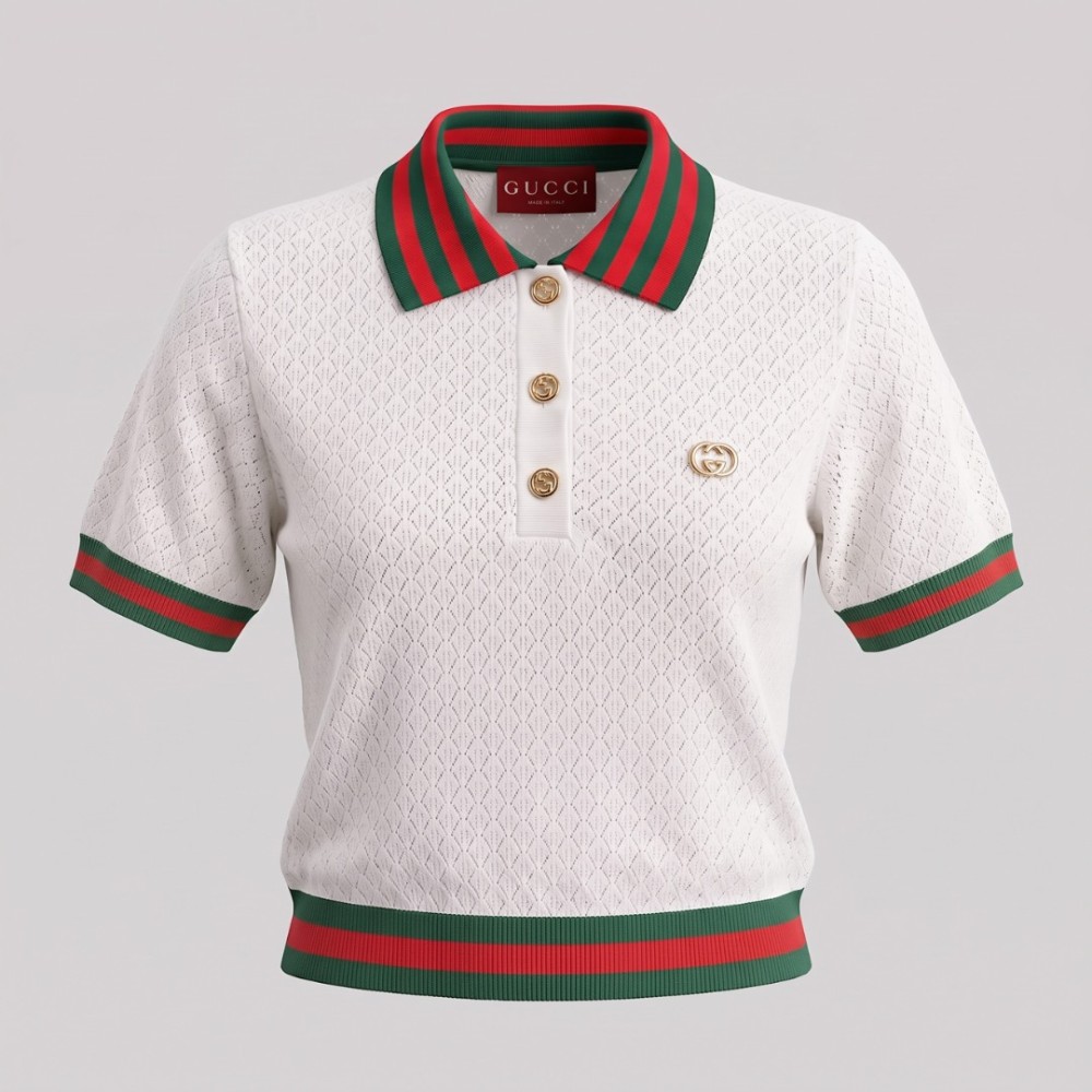 GG Logo Resort Polo Ivory