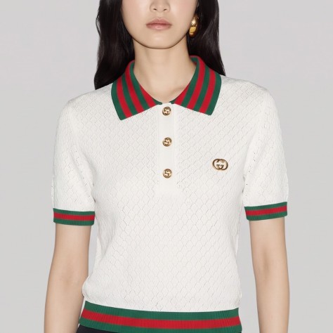 GG Logo Resort Polo Ivory GG Logo Resort Polo Ivory