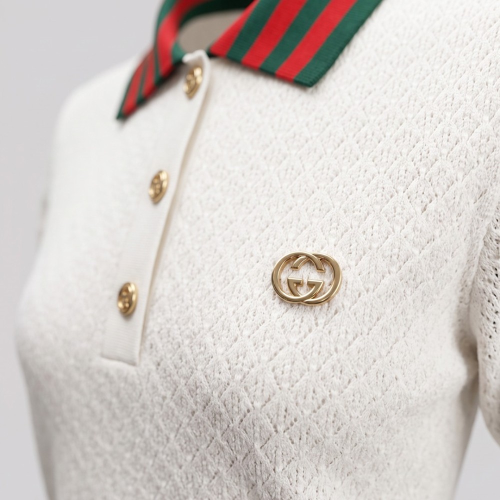 GG Logo Resort Polo Ivory
