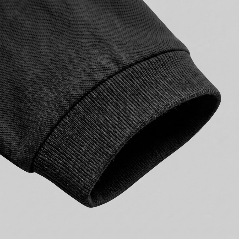 Knit-Polo Cotton Tricolor In Black
