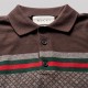 Knit-Polo Cotton Tricolor Brown