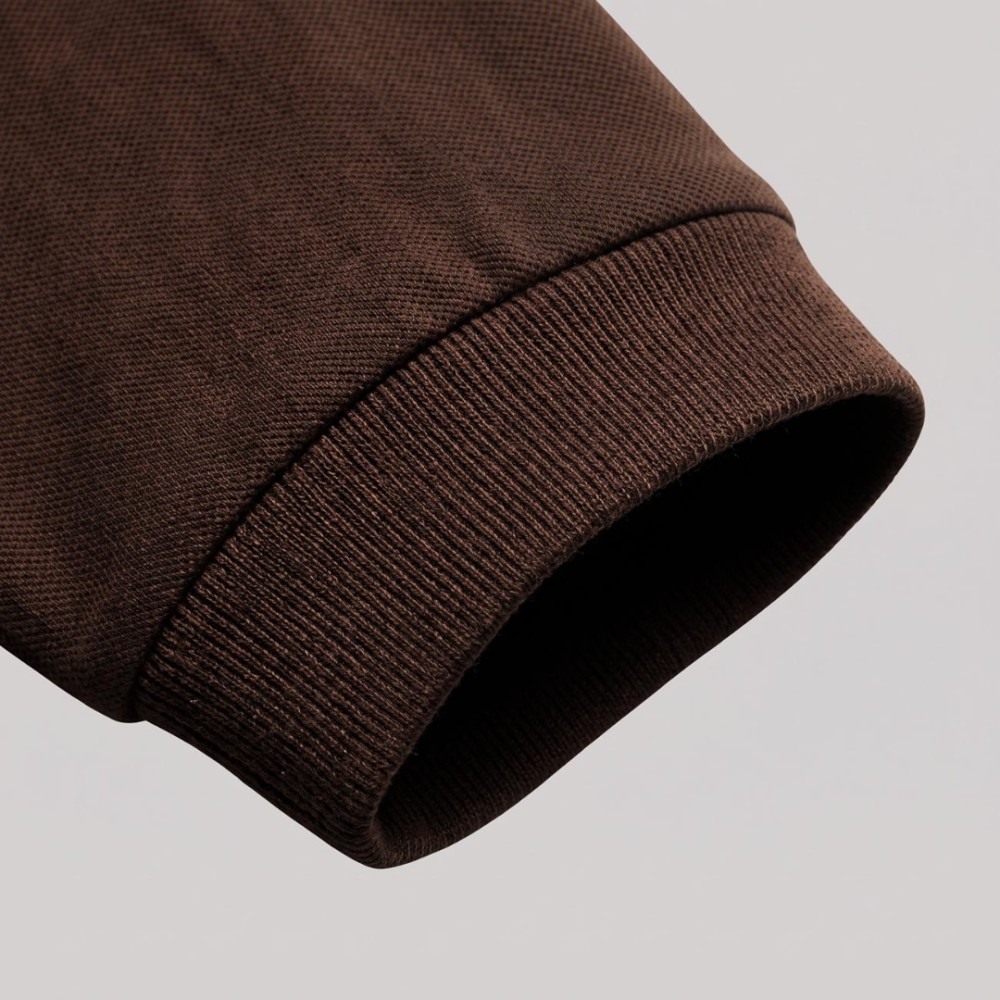 Knit-Polo Cotton Tricolor Brown