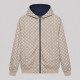 Gucci Two-Faced Windbreaker Jacket in Navy / GG Axis Gucci Two-Faced Windbreaker Jacket in Navy / GG Axis
