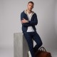 Gucci Two-Faced Windbreaker Jacket in Navy / GG Axis Gucci Two-Faced Windbreaker Jacket in Navy / GG Axis