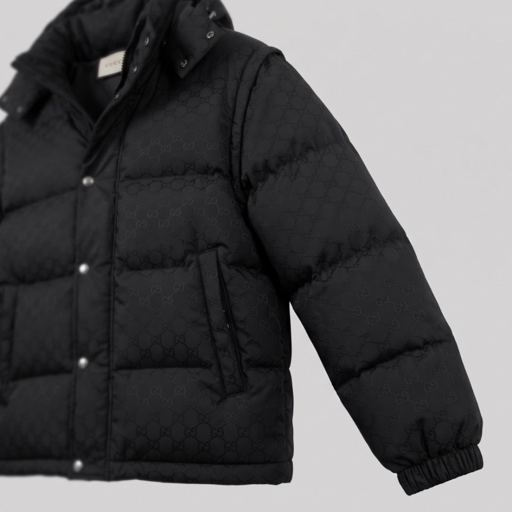 GG 2-in-1 Nylon Canvas Down Jacket & Vest