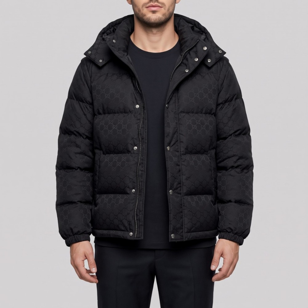 GG 2-in-1 Nylon Canvas Down Jacket & Vest