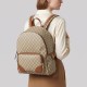 GG Emblem Medium Backpack in Beige & Dark Brown